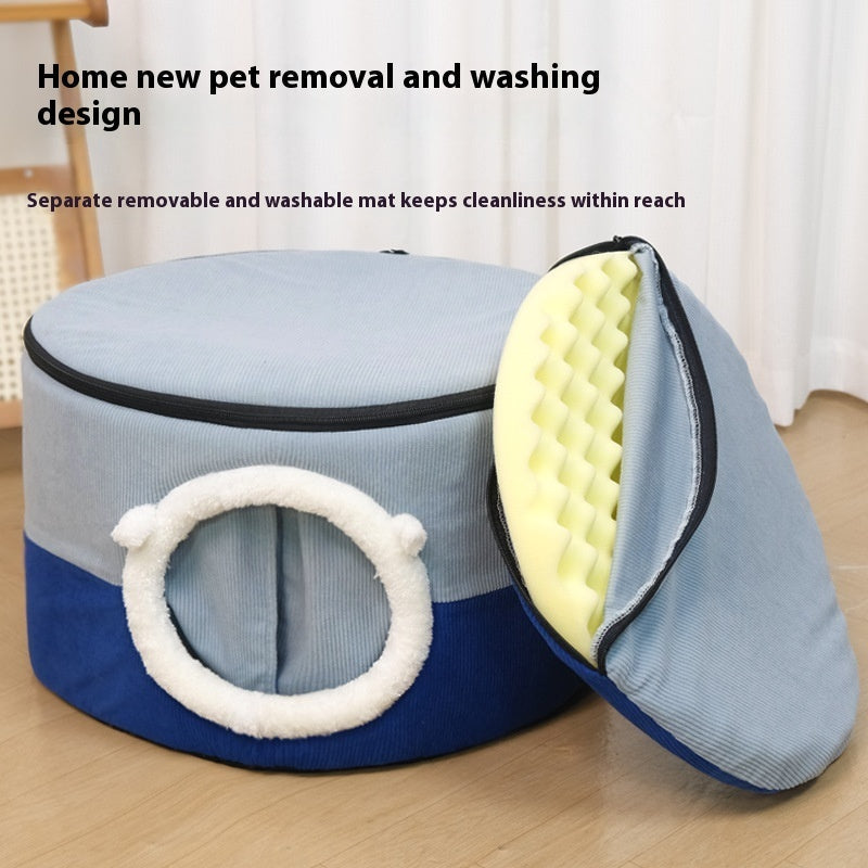 HKM-8131133 Cozy Closed Cat Nest for Winter - Available in Various Sizes