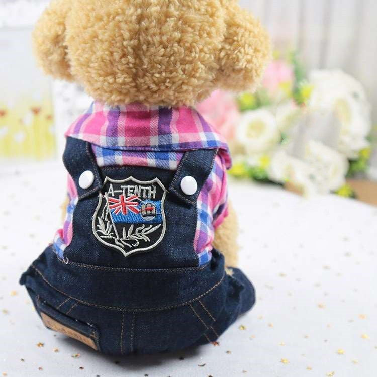 HKM-8131645 Casual Denim Four-Legged Clothing for Pets