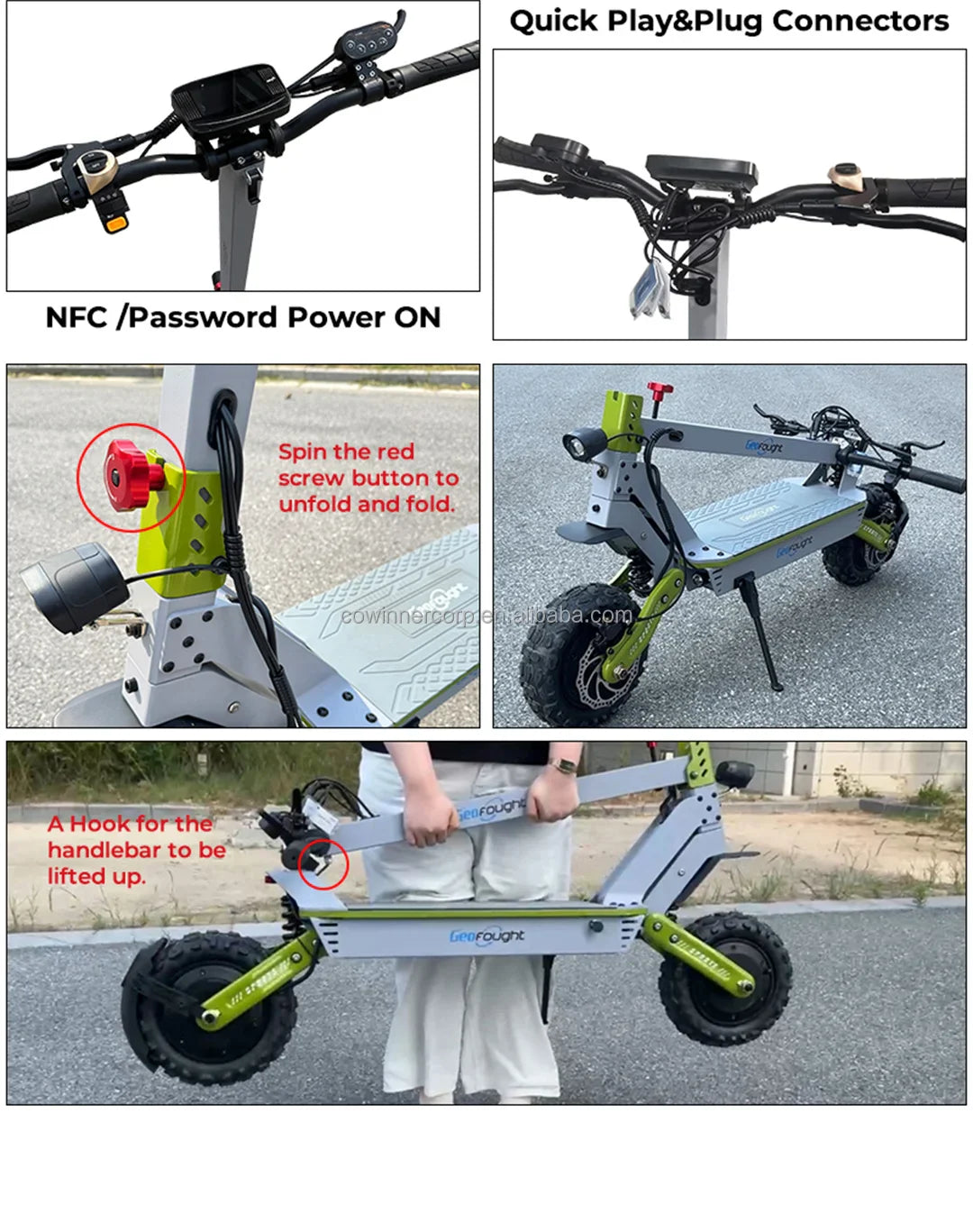 HKM-813267 6000W Dual Motor Electric Scooter with Seat, 60V Lithium Battery, 37-55 Mile Range, Foldable Design, 11-Inch Off-Road Tires