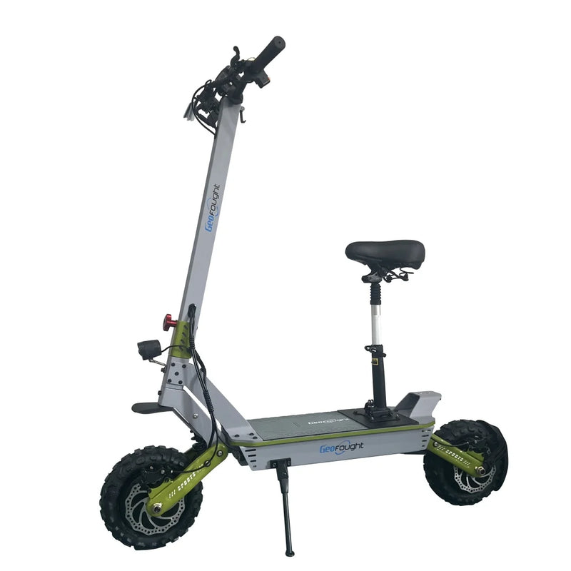HKM-813267 6000W Dual Motor Electric Scooter with Seat, 60V Lithium Battery, 37-55 Mile Range, Foldable Design, 11-Inch Off-Road Tires