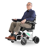 HKM-813267 Portable Electric Wheelchair with All-Aluminum Frame, Foldable & Lightweight, 120kg Capacity, 20km Range