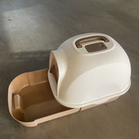 HKM-8132925 Enclosed Cat Litter Box with Easy Access and Odor Control