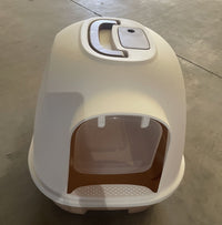 HKM-8132925 Enclosed Cat Litter Box with Easy Access and Odor Control