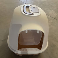 HKM-8132925 Enclosed Cat Litter Box with Easy Access and Odor Control