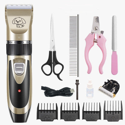 HKM-8133053 Ceramic Titanium Pet Grooming Clipper with Rechargeable Battery and Limit Combs