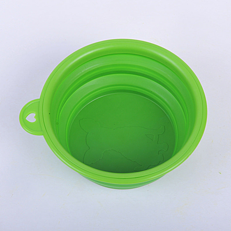 HKM-8133437 Portable Folding Pet Bowl in Food-Grade Silica Gel ¨C Compact, Lightweight, Multiple Colors