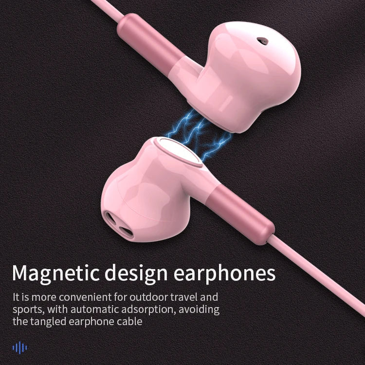 HKM-813395 USB C Wired Earbuds with Microphone for Android Devices - Stereo Sound Wired Earphones