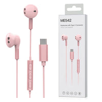 HKM-813395 USB C Wired Earbuds with Microphone for Android Devices - Stereo Sound Wired Earphones