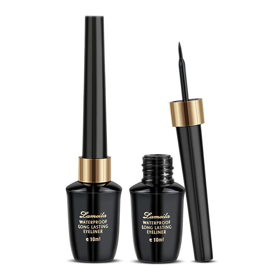 HKM-813459 Quick-Dry Black Gel Eyeliner Pen - Hard Tip for Long-Lasting and Sweat-Resistant Application