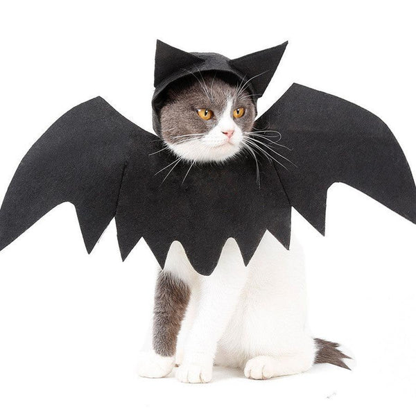 HKM-813459 Transform Your Pet into a Spooky Bat with Halloween Felt Bat Wings for Cats and Dogs