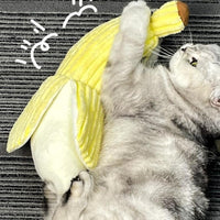 HKM-8134717 Crinkle Banana Cat Toy with Catnip - Soft Plush Chew Toy for Kittens, Ideal for Indoor Play and Exercise