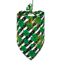 HKM-8134845 Lucky Clover Dog Scarf - Polyester Pet Accessory in Various Patterns and Sizes
