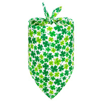 HKM-8134845 Lucky Clover Dog Scarf - Polyester Pet Accessory in Various Patterns and Sizes
