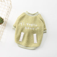 HKM-8135613 Cozy Cotton Dog Cashmere Coat in Brown and Green - Casual Style for Small to XXXL Sizes