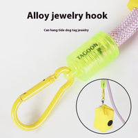 HKM-8137021 Crossbody Dog Leash with Soft Cotton Grip - Available in Blue, Pink, and Purple