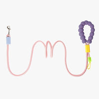 HKM-8137021 Crossbody Dog Leash with Soft Cotton Grip - Available in Blue, Pink, and Purple