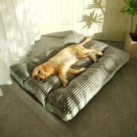 HKM-8137277 Removable and Washable Pet Sleeping Cushion in Silver, Green, and Blue Grey Options