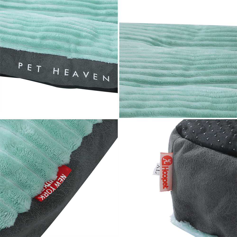 HKM-8137277 Removable and Washable Pet Sleeping Cushion in Silver, Green, and Blue Grey Options