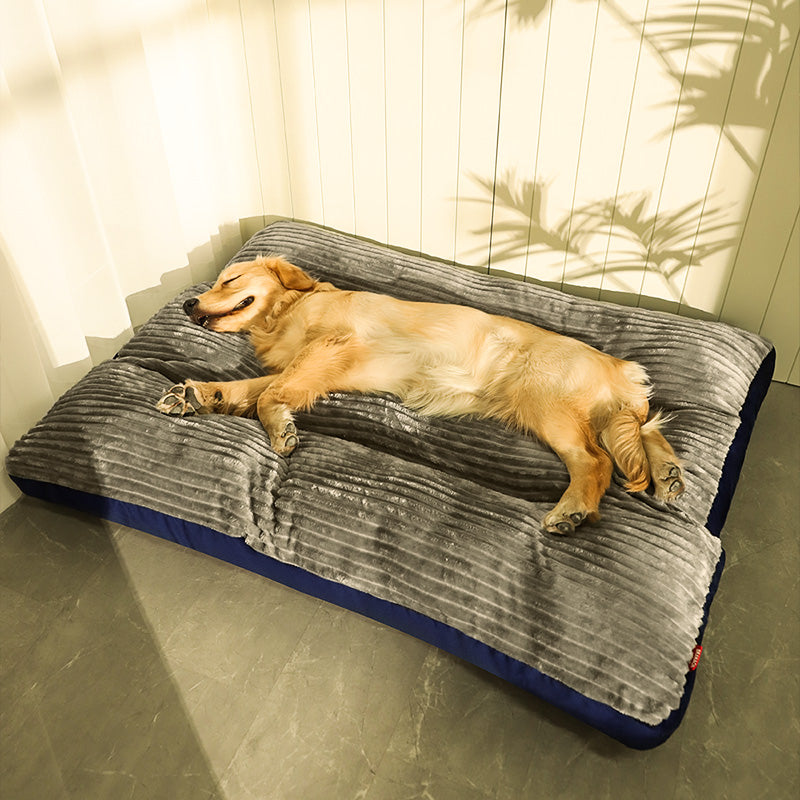 HKM-8137277 Removable and Washable Pet Sleeping Cushion in Silver, Green, and Blue Grey Options