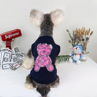 HKM-8137789 Schnauzer Summer Cotton Vest with Bright Diamond Design in Multiple Colors