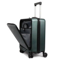 HKM-813779 Smart Carry-On Trolley Bag with Laptop Compartment and Front Pocket Design