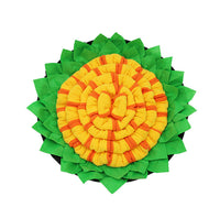 HKM-8138045 Pet Sniffing Mat for Dogs - Interactive Slow Feeding Blanket in Red, Yellow, Green, and Gray with Polar Fleece and Felt Cloth