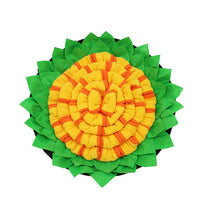 HKM-8138045 Pet Sniffing Mat for Dogs - Interactive Slow Feeding Blanket in Red, Yellow, Green, and Gray with Polar Fleece and Felt Cloth