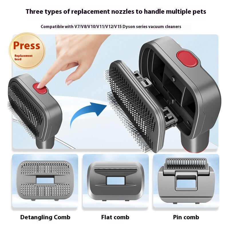 HKM-8138813 Pet Grooming Suction Head Accessories Set for Shaving and Brushing Various Coat Lengths