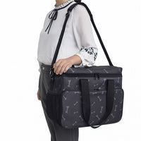 HKM-8139453 Multi-Functional Black Cartoon Pet Travel Bag - Comfortable and Durable Polyester Design