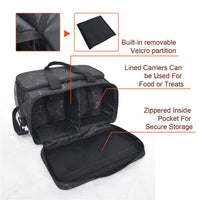 HKM-8139453 Multi-Functional Black Cartoon Pet Travel Bag - Comfortable and Durable Polyester Design