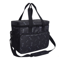 HKM-8139453 Multi-Functional Black Cartoon Pet Travel Bag - Comfortable and Durable Polyester Design