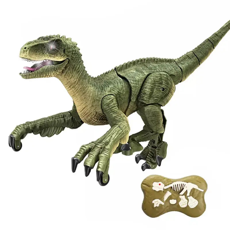 HKM-813971 Remote Control Walking Velociraptor Dinosaur Toy with Intelligent Spray Feature