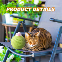 HKM-8140477 Interactive Cat Scratcher Ball with Natural Sisal and Catnip for Indoor Play and Exercise