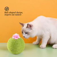 HKM-8140477 Interactive Cat Scratcher Ball with Natural Sisal and Catnip for Indoor Play and Exercise