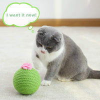 HKM-8140477 Interactive Cat Scratcher Ball with Natural Sisal and Catnip for Indoor Play and Exercise