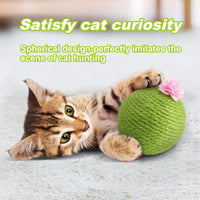 HKM-8140477 Interactive Cat Scratcher Ball with Natural Sisal and Catnip for Indoor Play and Exercise