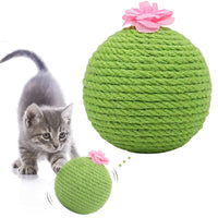 HKM-8140477 Interactive Cat Scratcher Ball with Natural Sisal and Catnip for Indoor Play and Exercise