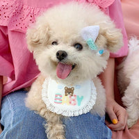 HKM-8140605 Embroidered Cat Saliva Towel - Bear & Birthday Designs, Free Size 75cm