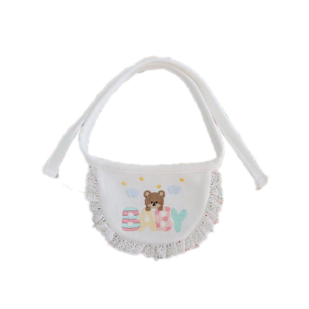 HKM-8140605 Embroidered Cat Saliva Towel - Bear & Birthday Designs, Free Size 75cm