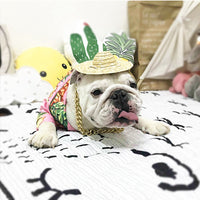 HKM-8141373 Casual Cotton Shirt for Pets - Pink Pineapple Design - Multiple Sizes Available