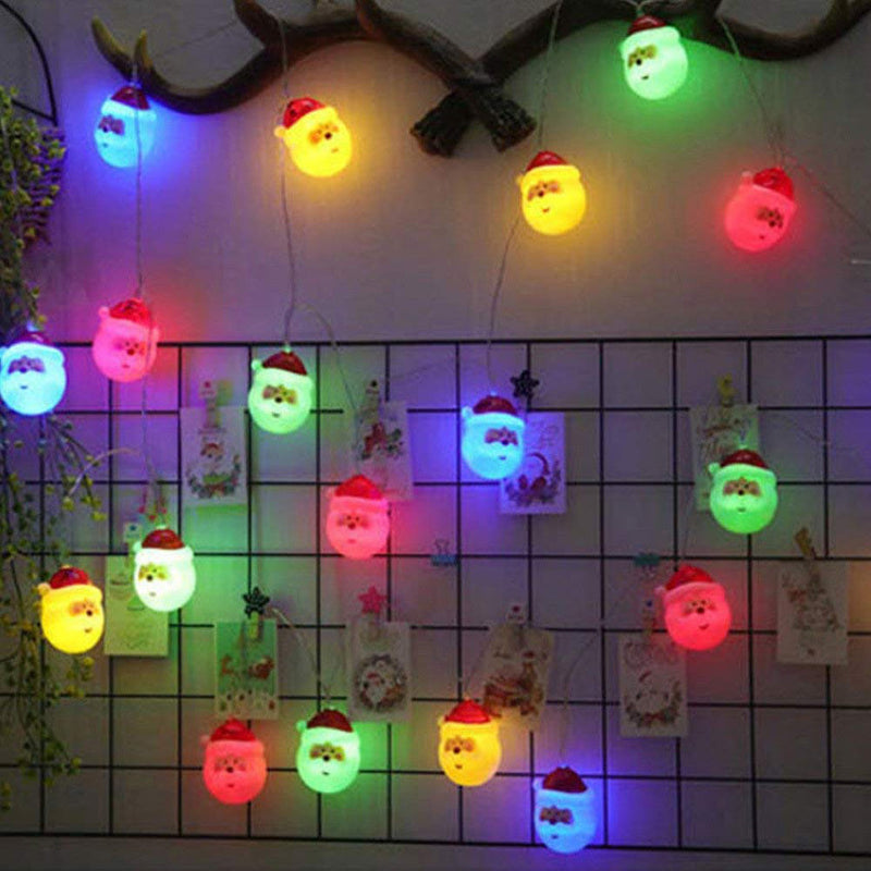 HKM-814163 Santa Claus LED String Lights - Waterproof Holiday Decoration for Christmas Trees, 1.5M Length