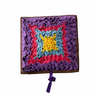 HKM-814227 Gray and Purple Pet Sniffing Mat - Cloth, 45x45cm Interactive Enrichment Toy
