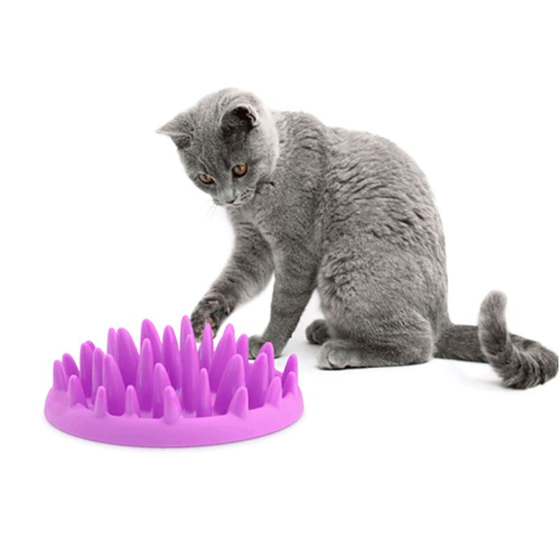 HKM-8143165 Interactive Slow Feeding Bowl for Cats and Small Dogs - Stimulates Mind and Reduces Eating Speed