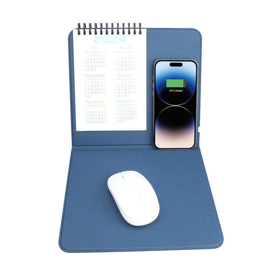 HKM-814419 7-Inch & 8-Inch Flat Bracket Wireless Charger Desktop Mouse Pad in Yellow & Black