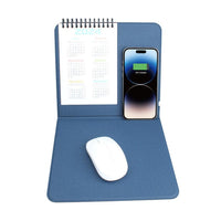 HKM-814419 7-Inch & 8-Inch Flat Bracket Wireless Charger Desktop Mouse Pad in Yellow & Black