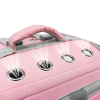 HKM-8145213 Breathable Portable Cat Travel Backpack with Embossed Design