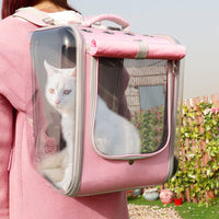HKM-8145213 Breathable Portable Cat Travel Backpack with Embossed Design