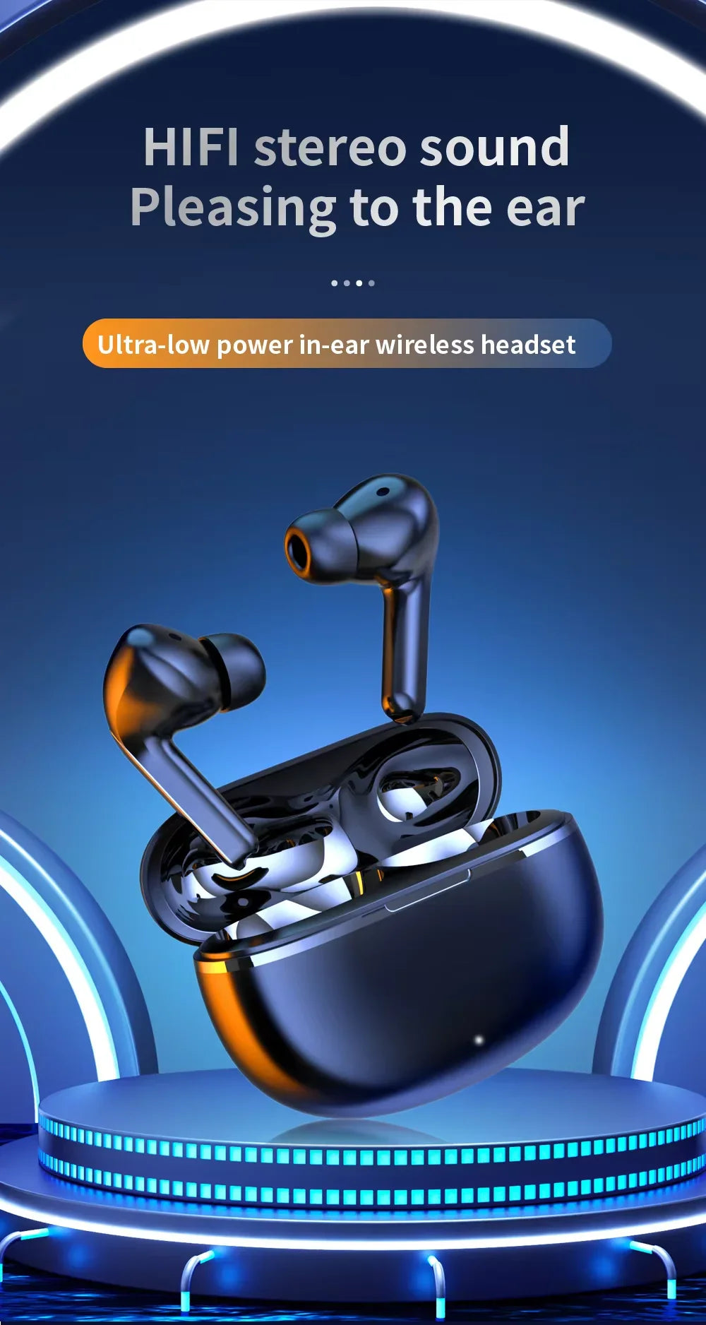 HKM-814547 Professional Waterproof In-Ear Gaming Headset with Stereo Sound and Microphone for Mobile Devices