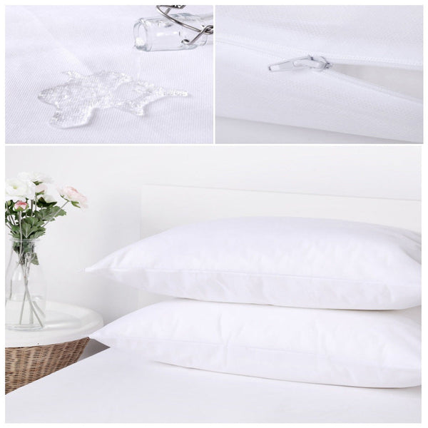 HKM-814547 Waterproof Knitted Cotton Pillowcase - 50x70CM & 48x74CM, 1 Pair