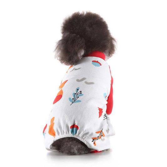 HKM-814611 Cozy Polyester Pet Pajamas for Autumn and Winter - Multiple Colors and Sizes Available